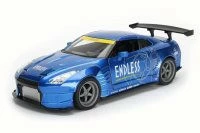 Jada Toys 2009 Nissan GT-R Ben Sopra, Metallic Blue - Jada 98558DP1 - 1/24 Scale Diecast Model Toy Car
