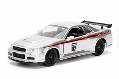 Jada Toys 2002 Nissan Skyline GT-R, Silver - Jada 99136WA1 - 1/32 Scale Diecast Model Toy Car 3 Jada Toys 2002 Nissan Skyline GT-R, Silver - Jada 99136WA1 - 1/32 Scale Diecast Model Toy Car