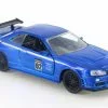 Jada Toys 2002 Nissan Skyline GT-R Hard Top, Blue - Jada 99140 - 1/32 Scale Diecast Model Toy Car -Diecast Cars Store 99140DP1 JADA BLUE 2002 Nissan Skyline GT R Hard Top Diecast Model Toy Car 1 32 1 az AZ 77991.1610380238.386.513