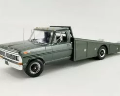 1970 Ford F-350 Ramp Truck, Highland Green - Acme A1801411 - 1/18 Scale Diecast Model Toy Car