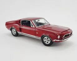 1968 Ford Mustang Shelby GT500 KR Ad Car, Candy Apple Red - Acme A1801849 - 1/18 Scale Diecast Car