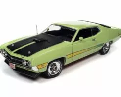 1971 Ford Torino Cobra, Grabber Lime Green - Auto World AMM1278 - 1/18 Scale Diecast Model Toy Car