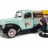 1940 Ford Property Management Truck W/Mr. Monopoly, Light Green - Auto World 1/18 Scale Diecast Car