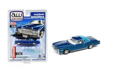 1975 Cadillac Eldorado, Blue - Auto World CP7720 - 1/64 Scale Diecast Model Toy Car 2 1975 Cadillac Eldorado, Blue - Auto World CP7720 - 1/64 Scale Diecast Model Toy Car