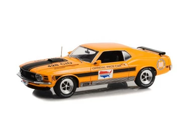 1970 Ford Mustang Mach 1, Yellow Orange - Greenlight HWY18035 - 1/18 Scale Diecast Model Toy Car 3 1970 Ford Mustang Mach 1, Yellow Orange - Greenlight HWY18035 - 1/18 Scale Diecast Model Toy Car