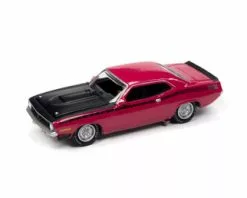 ModelToyCars 1970 Plymouth AAR Barracuda, Moulin Rouge Red & Black - Johnny Lightning JLSP108 - 1/64 Diecast Car