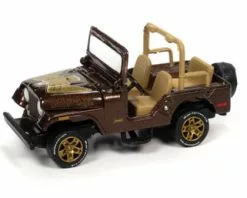 Jeep CJ-5, Mocha Brown Metallic - Johnny Lightning JLSP150/24A - 1/64 Scale Diecast Model Toy Car