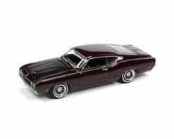 1969 Ford Torino Talladega, Royal Maroon - Johnny Lightning JLSP222 - 1/64 Scale Diecast Car