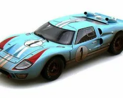 1966 Ford GT-40 MK II #1 W/ Dirt, Gulf Blue - Shelby Collectibles SC405 - 1/18 Scale Diecast Car