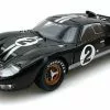 Shelby Collectibles 1966 Ford GT-40 MK II #2, Black W/ Silver Stripes - Shelby SC408 - 1/18 Scale Diecast Model Toy Car