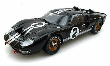 Shelby Collectibles 1966 Ford GT-40 MK II #2, Black W/ Silver Stripes - Shelby SC408 - 1/18 Scale Diecast Model Toy Car 3 Shelby Collectibles 1966 Ford GT-40 MK II #2, Black W/ Silver Stripes - Shelby SC408 - 1/18 Scale Diecast Model Toy Car