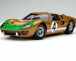 1966 Ford GT-40 MK II Le Mans #4, Gold - Shelby Collectibles SC414G - 1/18 Scale Diecast Car