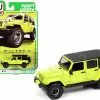 2017 Jeep Wrangler Sahara Unlimited With Off-Road Wheels, Hyper Green - Auto World AWSP077/24A - 1/64 Scale Diecast Model Toy Car -Diecast Cars Store awsp077a aw green 2017 jeep wrangler sahara unlimited with off road wheels diecast toy car 1 53028.1642176430.386.513