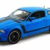 Shelby Collectibles 2013 Ford Mustang Boss 302, Blue W/ Black Stripes - Shelby SC450 - 1/18 Scale Diecast Model Toy Car -Diecast Cars Store sc450 sby blue 2013 ford mustang boss 302 diecast model toy car az 14135.1603408785.386.513