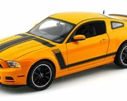 2013 Ford Mustang Boss 302 Yellow 1/18 By Shelby Collectibles SC451