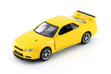 Nissan Skyline GT-R34 V Spec II, Yellow - Showcasts TM012023 - 1/36 Scale Diecast Model Toy Car 3 Nissan Skyline GT-R34 V Spec II, Yellow - Showcasts TM012023 - 1/36 Scale Diecast Model Toy Car